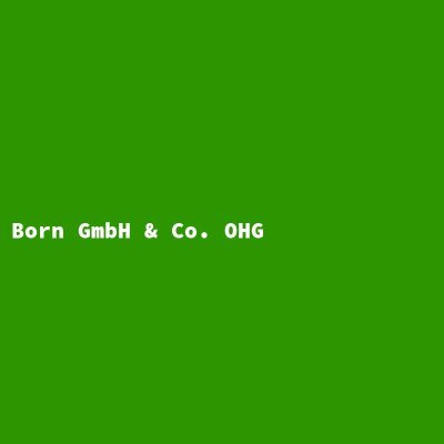 Hersteller: Born GmbH &amp; Co. OHG